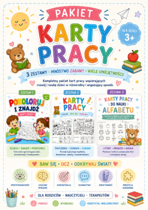 PAKIET KART PRACY DLA DZIECI – 3 ZESTAWY PDF